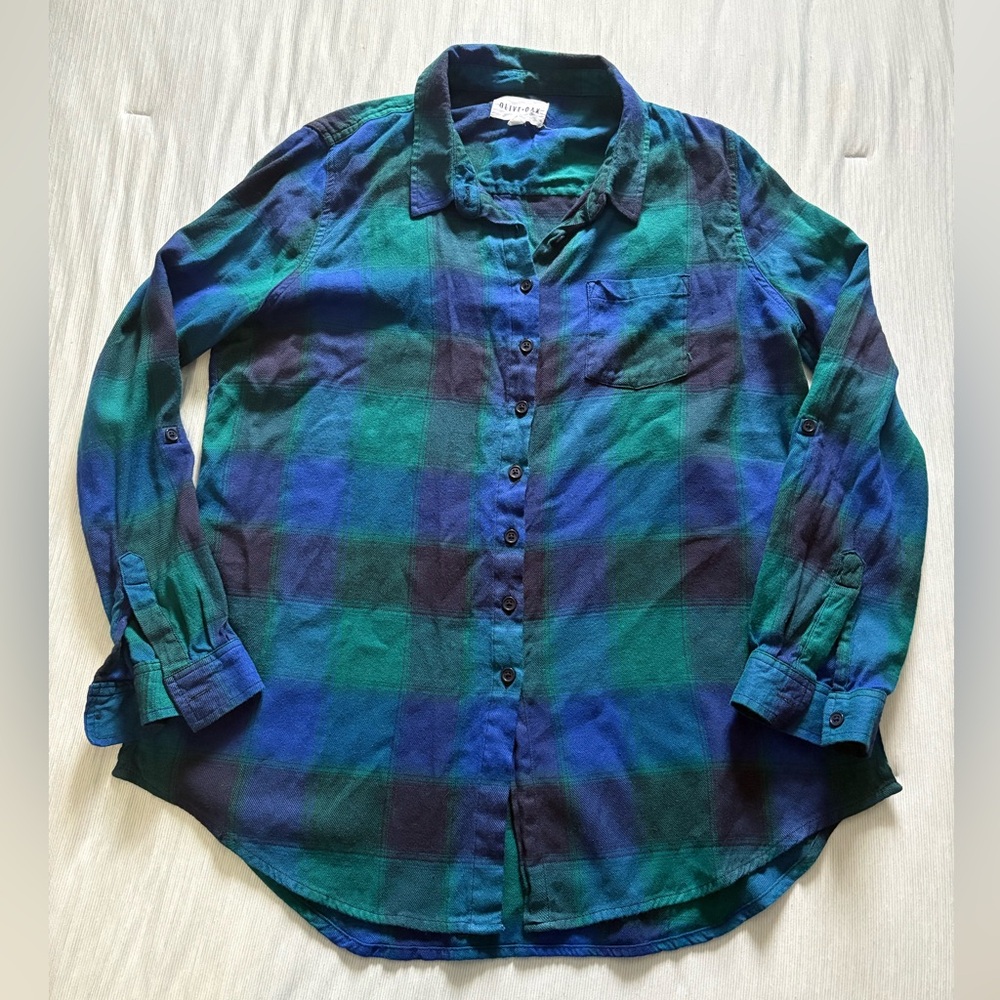 Olive & Oak Blue and Green Cabincore Shirt